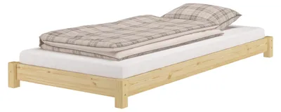 Produktbild von Niederflurbett Futonbett Einzelbett Bodenbett 90x200 Kiefer massiv wählbares Zubehör V-60.51-09ohne Zubehör