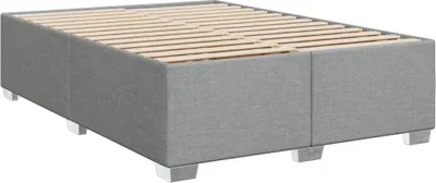 Produktbild von Bettgestell ohne Matratze Hellgrau 160x200 cm Stoff