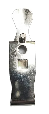 Crampon Center Bar Spring Clip von Black Diamond; silberner Metallclip für Steigeisen.