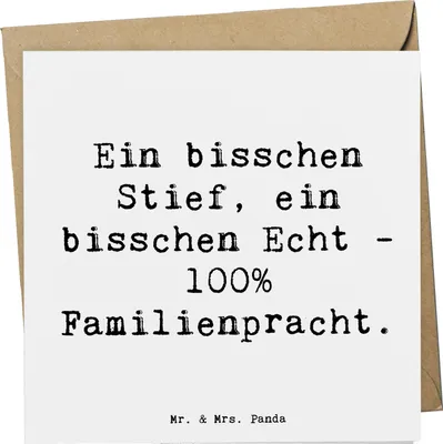 Produktbild von Mr. & Mrs. Panda Grußkarte Spruch Liebe Stiefenkel - Weiß - Geschenk, persönliche Erinnerungen, anlasskarte, Familienzusammenhalt, Familienbindung, faltkarte, Freude