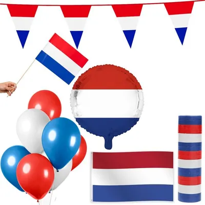 Produktbild von Niederlande Holland Party Deko Set tlg. Partyset Partydeko blau weiß rot
