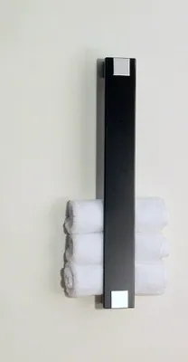 Produktbild von Gästetuchhalter, Wandhalter aus Glas und Chrom (schwarz)