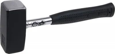 Produktbild von Hammer mit doppelseitigem Metallkopf, vibrationsdämpfendem Griff, 1500g, 28cm