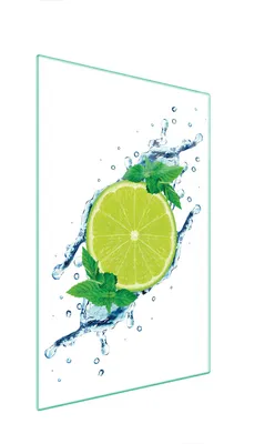 Image de Planche à découper en verre 35x52 citron vert
