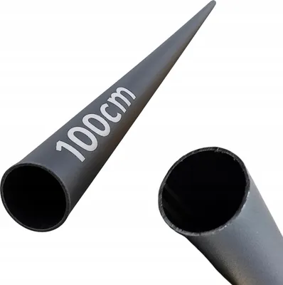 A close-up view of a metal tube with text on it, and a separate view of the end of the tube.