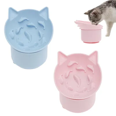 Produktbild von Erhöhte Futternäpfe für Katzen – 2 Stück mit rutschfestem Boden