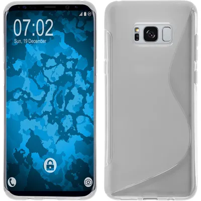 Produktbild von PhoneNatic Case kompatibel mit Samsung Galaxy S8 Plus - clear Silikon Hülle S-Style + flexible Folie