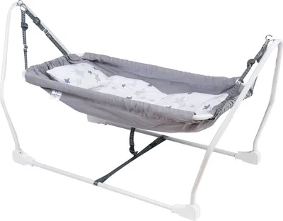Produktbild von Evila Originals, Marmaris - Grey, Kinderbetten, Babyhängematte, Grau, Baumwolle, 120 x 59 x 66 cm