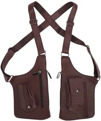 Immagine prodotto di Dailygoods - Okseltas Dubbel: Portafoglio a tracolla antifurto, regolabile, in ecopelle, con ampi scomparti, unisex e versatile