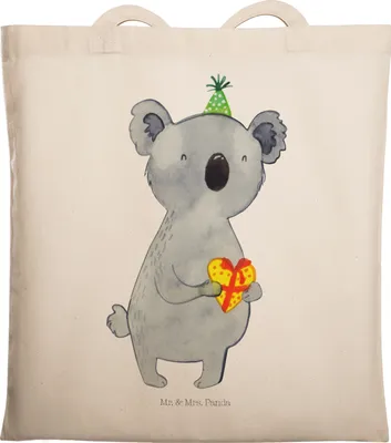 Produktbild von Mr. & Mrs. Panda Tote Bag Koala Geschenk - Transparent - Geburtstag, Laptoptasche, totebag, Tasche, Unitasche, Uni, Party
