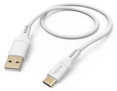 Obrázek produktu pro Hama Flexible, 1,5 m, USB A, USB C, USB 2.0, 0,48 Gbit/s, Bílá