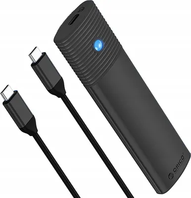 Zdjęcie produktu dla Kieszeń obudowa na dysk PWM2 M.2 NGFF SATA USB-C 5Gb/s - czarna