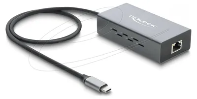 Produktbild von Delock USB-Adapter - USB-C (M) zu RJ-45 (W)