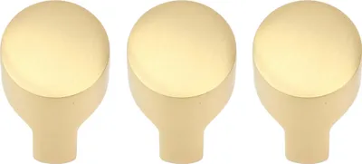 Produktbild von Natural Goods Berlin Möbelgriff KNOPF, Möbelknopf, Schrankgriff, Knauf für Schublade und Tür, Gold (gebürstet), 3 Stück
