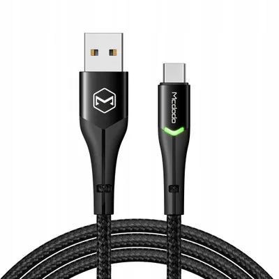 Produktbild von Mcdodo Magnificence Kabel Usb-C Led 1M Schwarz
