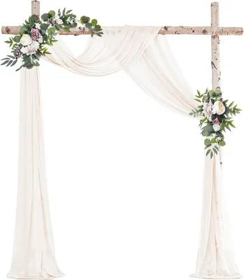 Obrázok produktu pre Záclona na svadobný oblúk, transparentný tyl, 75 cm x 600 cm, na svadbu, fotografovanie