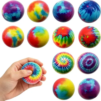 Productafbeelding van Stressballen - Set van 12 - Antistressbal - Kneedbal - Schuimballen - Woede bal voor kinderen - Mini sportballen