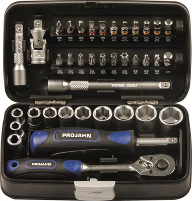 Immagine prodotto di Projahn 394072 Mini Steckschlüssel und Bit-Box 1/4" kompaktes Set Steckschlüssel