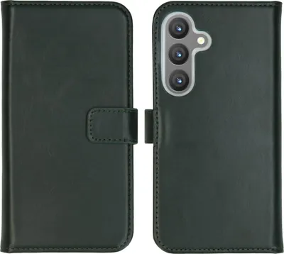 Image de Selencia Bibliothèque en cuir véritable pour le Samsung Galaxy S24 - Vert