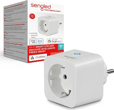 Produktbild von Sengled Smart Plug Steckdose für Matter geeignet Alexa 2300 Watt WLAN 1er-Pack.