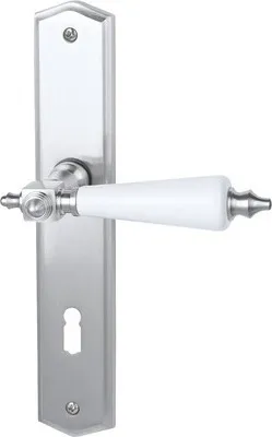 Produktbild von Langschildgarnitur BB Triton satiniert/weiß