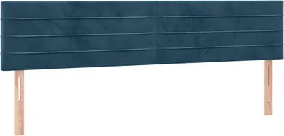 Produktbild von vidaXL Kopfteile Dunkelblau 160x5x78/88 cm Samt