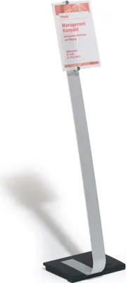Zdjęcie produktu dla DURABLE Pod?ogowy stojak informacyjny CRYSTAL SIGN® STAND A4, Srebrny, 481823