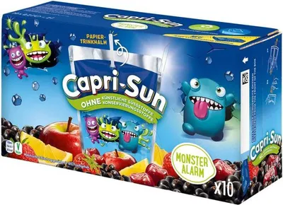 Image de Capri Sun Monster Alarme Jus de fruits multiples Boisson rafraîchissante 10x200ml