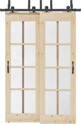 Image de vidaXL Kit de ferrures pour portes coulissantes 152,5 cm Acier noir
