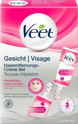Produktbild von Veet Haarentfernungs-Creme Set für das Gesicht 2 x 50ml