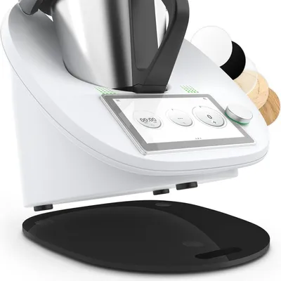 Produktbild von Gleitbrett für Thermomix TM6 TM5 Acryl Schwarz mit Silikonpads und Teflon-Gleitern