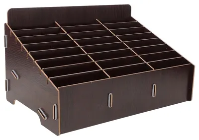 Image de Boîte de rangement en bois avec 24 compartiments pour téléphones