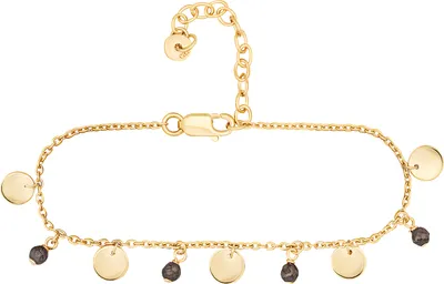 Produktbild von cai Armband 925 Silber vergoldet Hämatit Plättchen