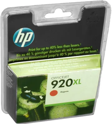 Imagen del producto de Cartucho de tinta HP 920 XL, magenta, para impresora de inyección de tinta, rendimiento para 700 páginas
