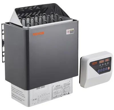Obrázek produktu pro VEVOR saunová kamna, 8 kW, 400 V 3N přenosná saunová kamna pro vnitřní i venkovní použití s 3hodinovým časovačem, digitální ovládání pro 8-12 m³ v domácnosti, komerční použití v hotelových lázeňských sprchách, max. 110 °C
