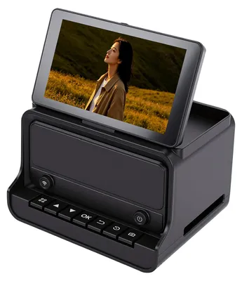 Produktbild von Filmscanner mit 12 Megapixel, 5-Zoll-LCD-Bildschirm, für Dia- und Negativscans, JPG-Fotoformat, kompatibel mit 135-, 126-, 110- und Super-8-Filmen, geeignet für Schwarz-Weiß-Negative