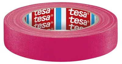 Imagen del producto de tesa 04671-00055-10, cinta de tela tesa 4671, color neón, 25 mm x 25 m, rosa neón