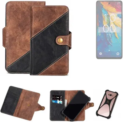 Produktbild von K-S-Trade Handyhülle Schutzhülle Bookstyle Case kompatibel mit TCL 50 NXTPAPER 5G Klapphülle Cover Hülle Schutztasche 1x