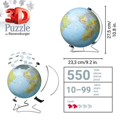 Produktbild von Ravensburger The Earth, 540 Stück(e), Globus, 10 Jahr(e)
