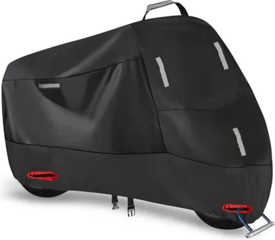 Zdjęcie produktu dla Pokrowiec na motocykl 300D Wodoodporny pokrowiec Oxford 5 pasków odblaskowych Srebrny Czarny L 220x95x110cm