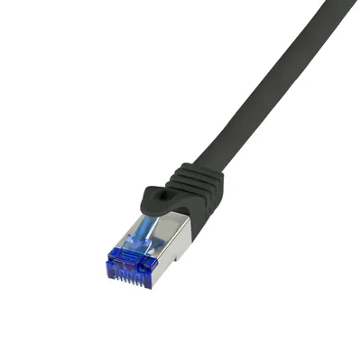 Produktbild von Logilink Patchkabel Ultraflex, Cat.6A, S/FTP, schw., 0,25 m