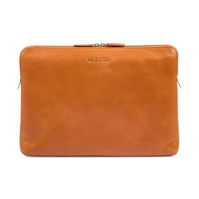Produktbild von Negotia Mantle Leder Laptoptasche 15,6 Zoll cognac – Laptophülle, Sleeve, MacBook Pro 16 Folio