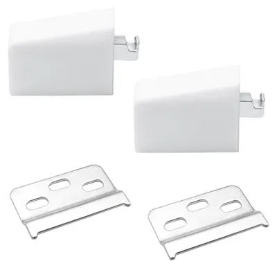 Hängeschrankhalter 2 Stück, verstellbar, Wandmontage, weiß