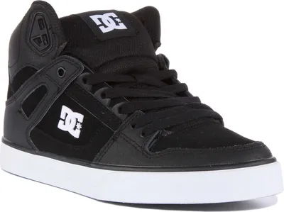 Produktbild von DC Shoes Pure Hi Top Herren Schnürung Lässige Turnschuhe Schwarz – 8,5 Großbritannien - 42,5 EU - 9,5 US / Schwarz