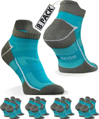 Produktbild von Sesto Senso Sportsocken Quarter Unisex Zum Laufen Türkis Größe 39-42 - 8er-Pack