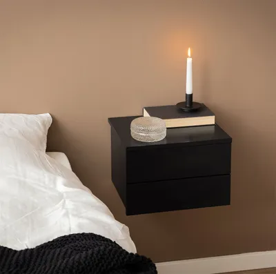Productafbeelding van Nachtkastje Tavon Zwart 37x24cm - Giga Living
