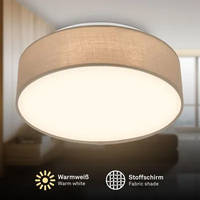 Obrázek produktu pro LED stropní svítidlo, stropní lampa, obývací pokoj, ložnice, látkový stínidlo, chodba