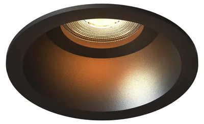 Image de Ledvion spot encastrable LED rond noir douille GU10 3W blanc chaud dimmable