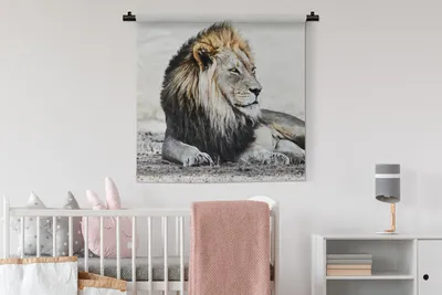 Produktbild von MuchoWow® Wandteppich Wandbehang Tiere - Porträt - Farbe 90x90 cm Tapisserie Dekoration Wandtuch - Wandaufhänger