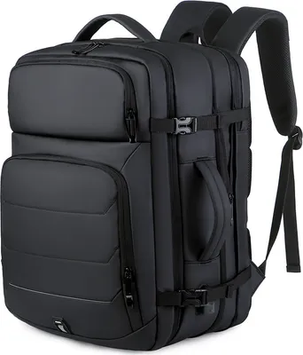 Produktbild von deForde Businessrucksack Laptop Wasserdicht Cityrucksack Sacramento Schwarz